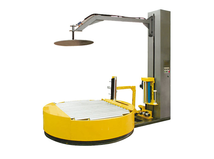 托盤(pán)在線壓頂纏繞包裝機(jī)